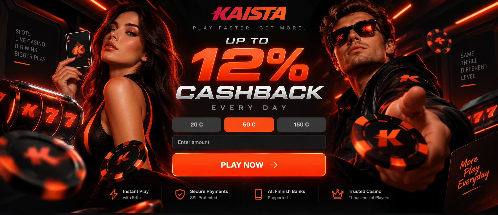 Kaista bonus – jopa 12 % cashbackia ja jatkuvia etuja